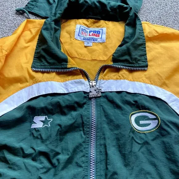 Starter NFL Pro Line ジャケット XL packers VTG 90s Green Bay Packers NFL Pro Line Starter Satin Jacket